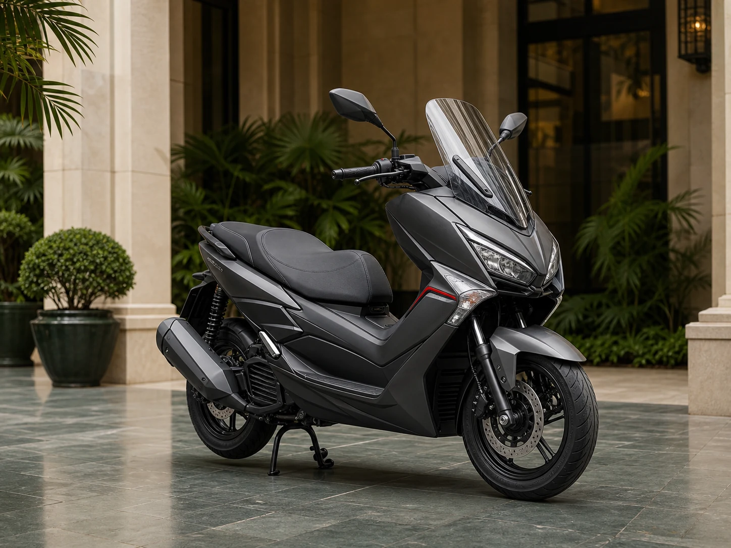 Premium scooter category with a wide seat and larger bodywork